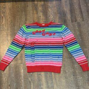Chucky Good Guys Striped Distressed Sweater Spirit Halloween‎ Scary Movie  Small